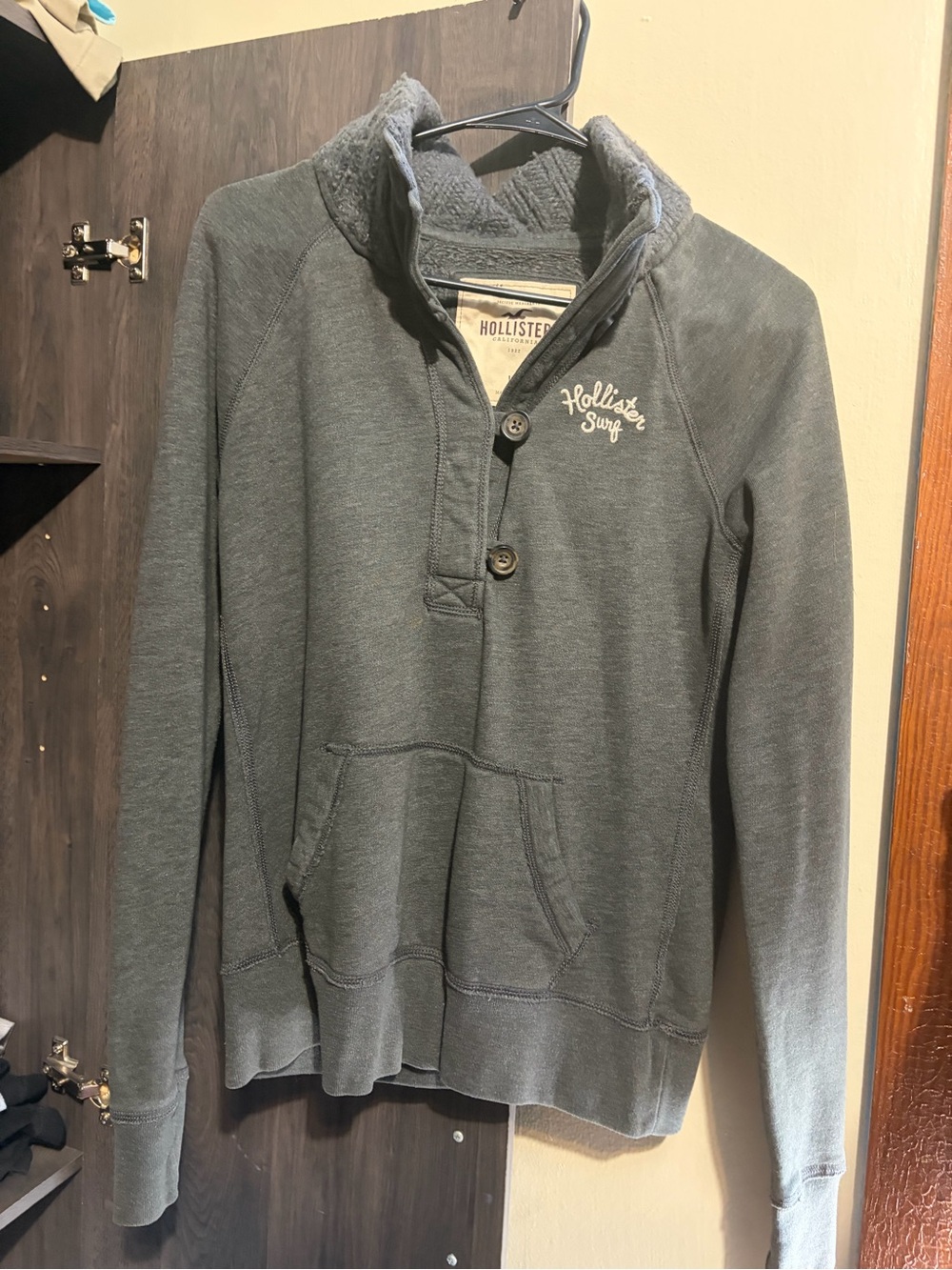 Vintage y2k Hollister button up Sherpa Collar Sweater